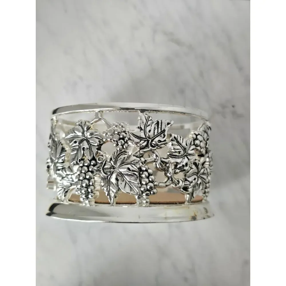 Vintage Godinger Silver Plated Wine Bottle Coaster & Stopper Set - NOS